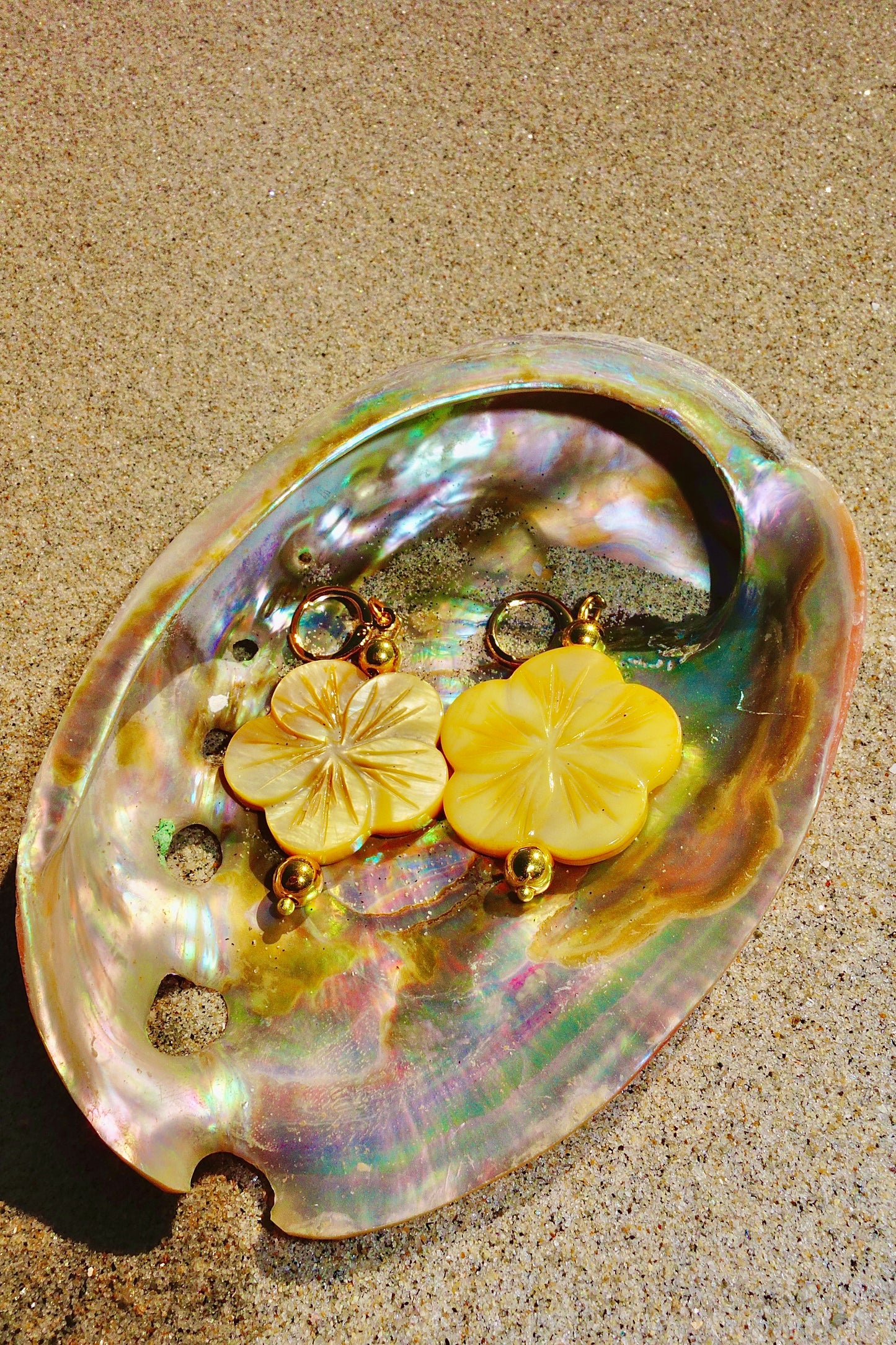 Tropical Bloom Shell Earrings