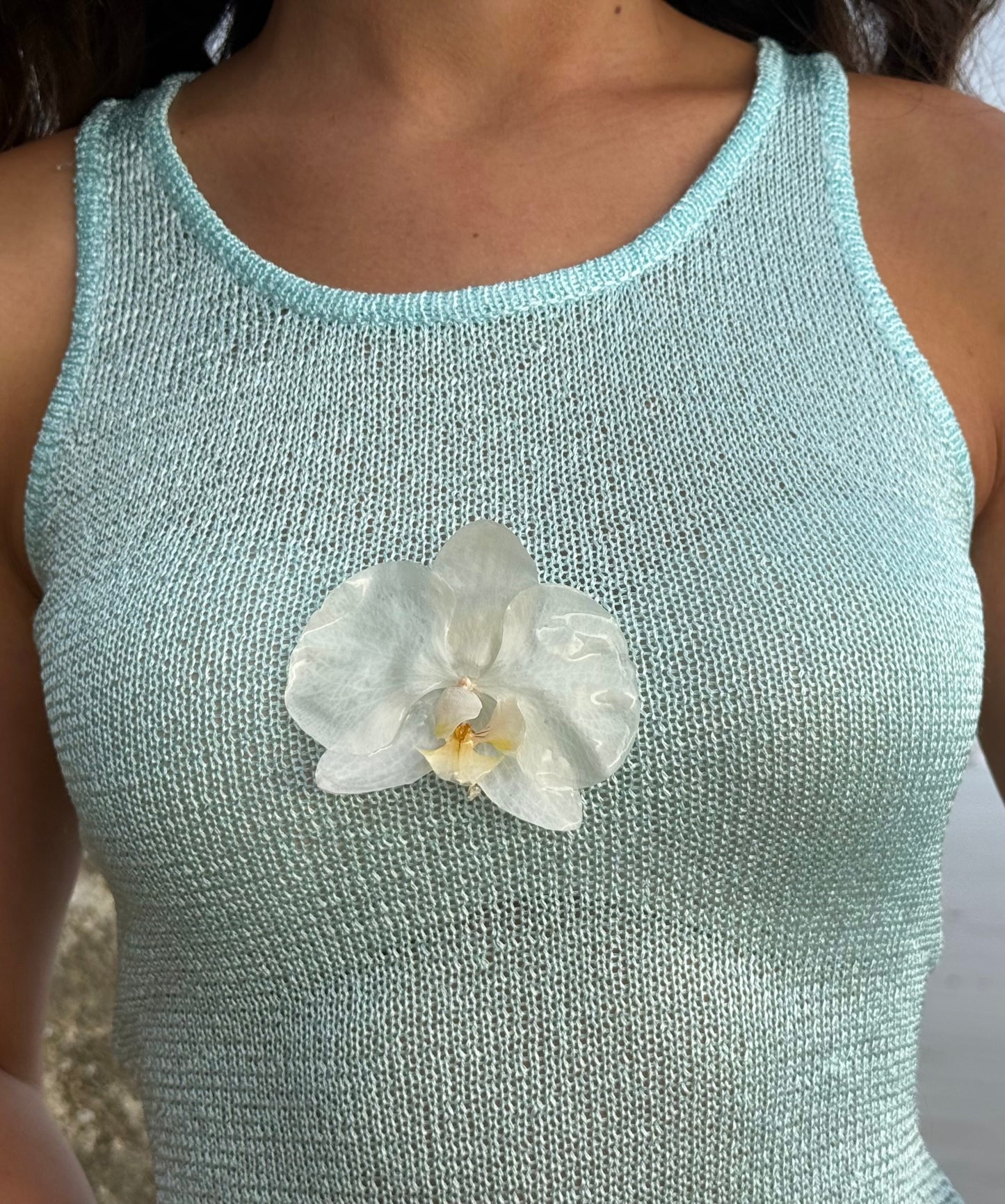 Seafoam Bloom Mini Dress