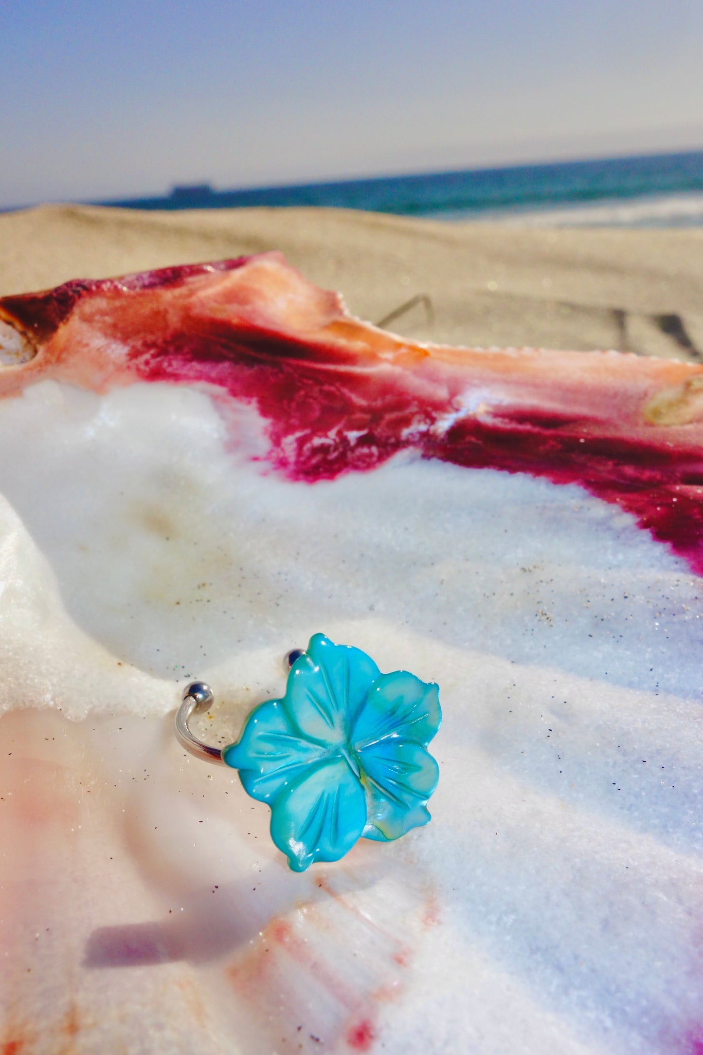 Seaside Blossom Adjustable Ring