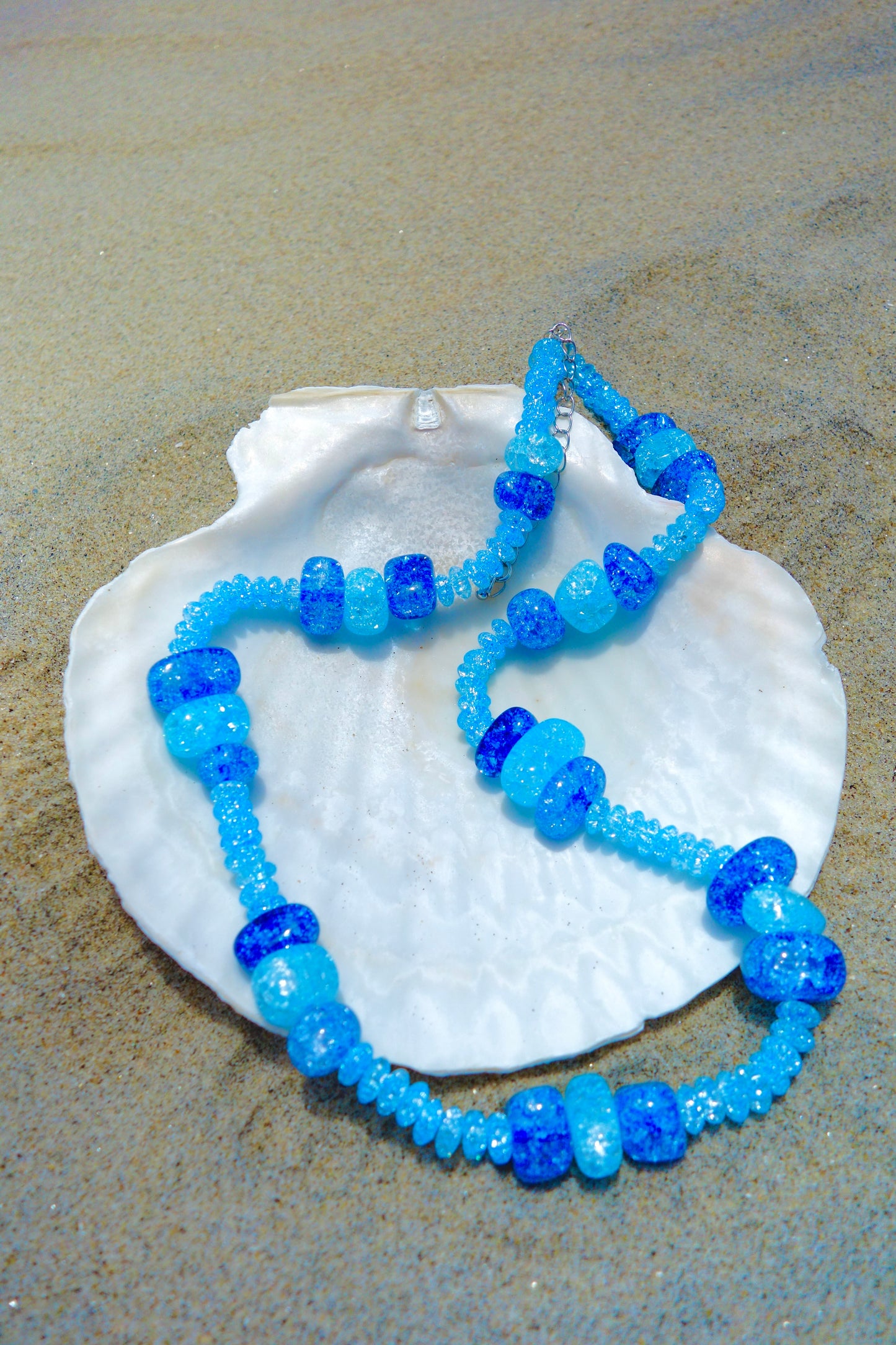 Ocean Breeze Glass Bead Necklace