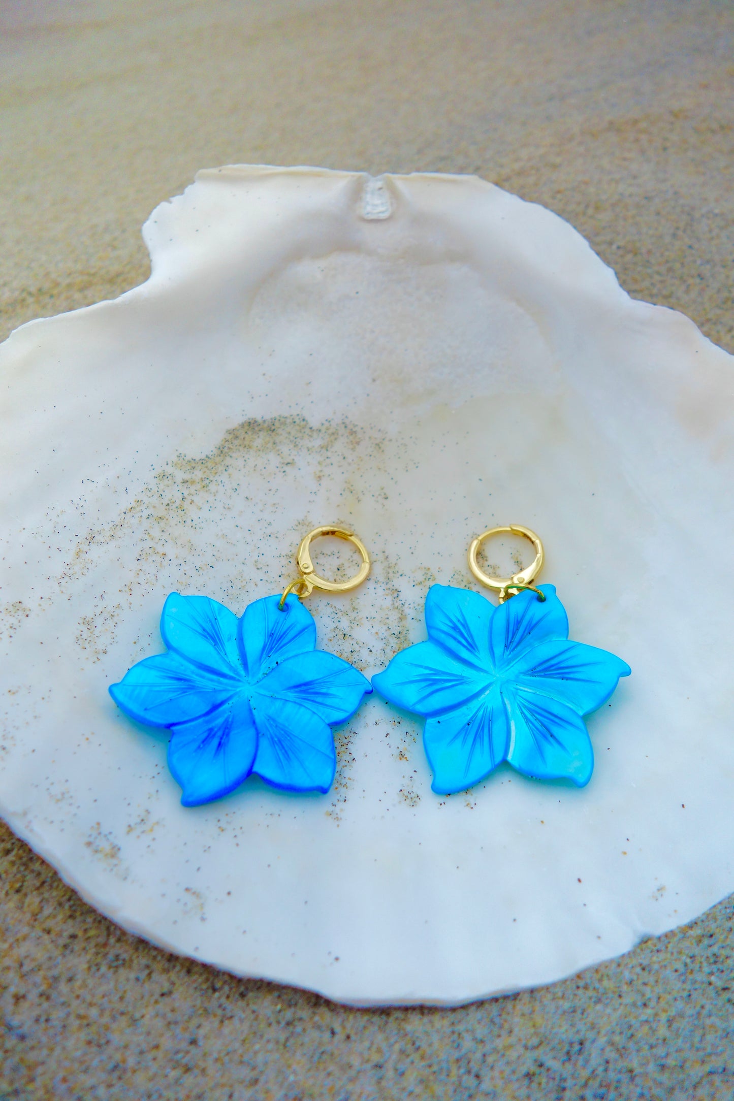 Ocean Petal Drop Earrings