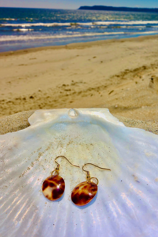 Tortoiseshell Shell Drop Earrings
